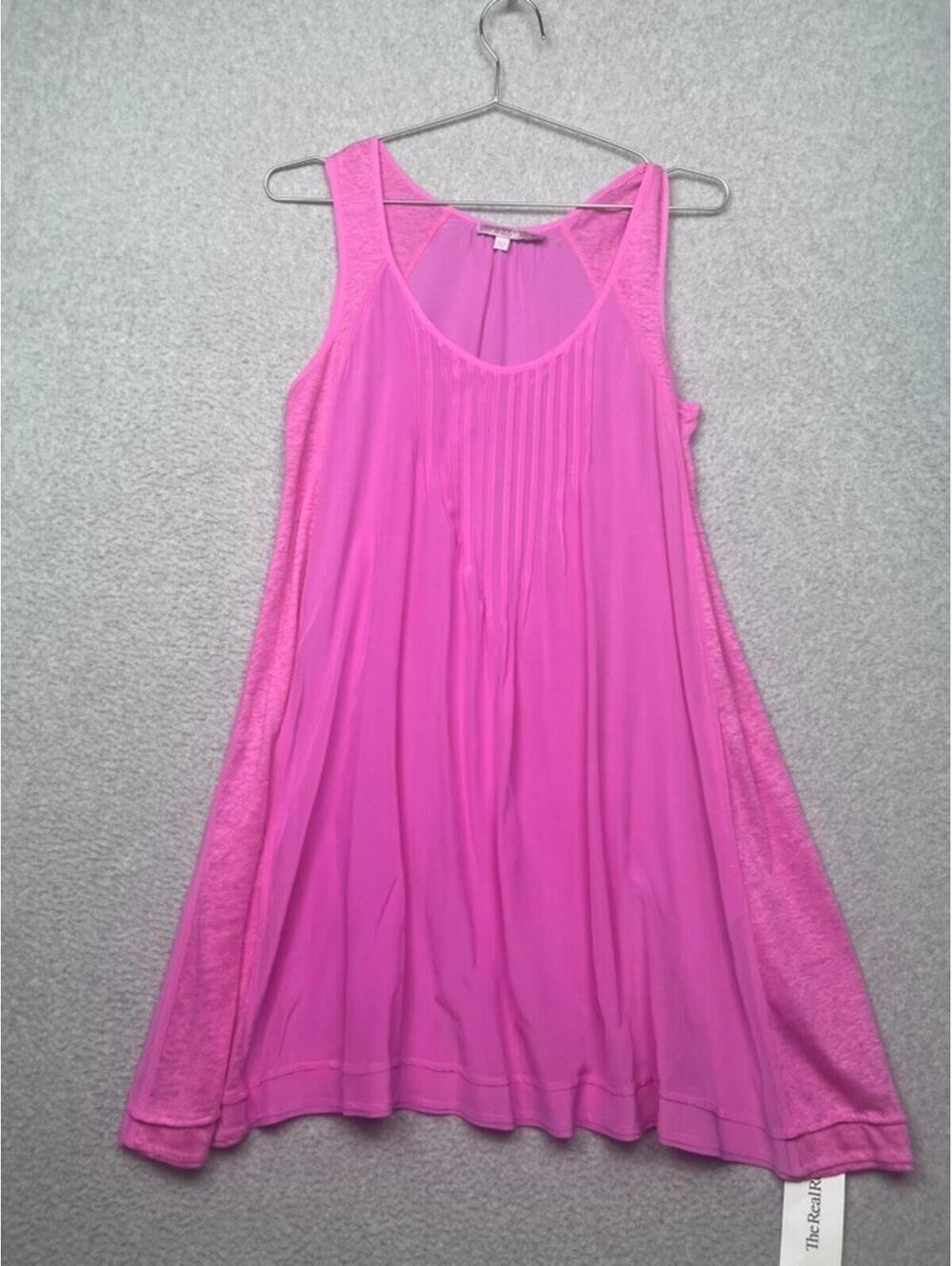 Calypso St Barth Pink Silk Sleeveless Dress Shift Mini Resort Beachy Boho XS